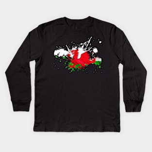 Wales Flag Kids Long Sleeve T-Shirt